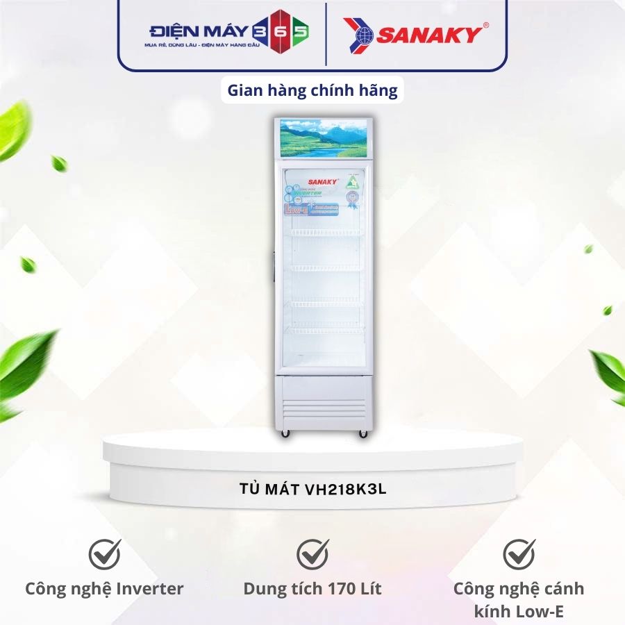 Tủ mát Sanaky Inverter 1 cánh 170 lít VH218K3L 3 Tủ mát Sanaky Inverter 1 cánh 170 lít VH218K3L