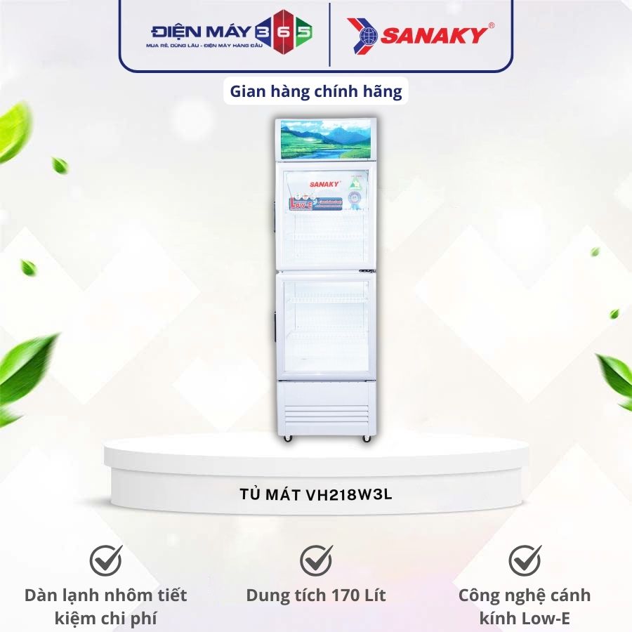 Tủ Mát 170 Lít Sanaky VH218W3L 3 Tủ Mát 170 Lít Sanaky VH218W3L