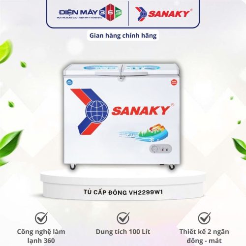 Tủ đông Sanaky VH2299W1 220 lít
