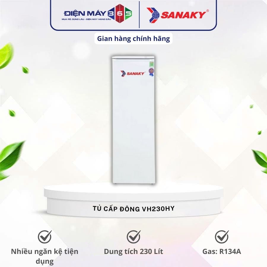 Tủ đông đứng Sanaky VH230HY 230 lít 3 Tủ đông đứng Sanaky VH230HY 230 lít
