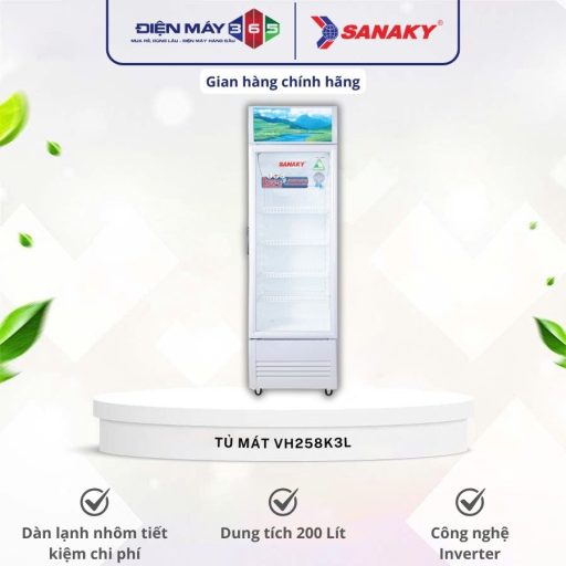 Tủ mát Sanaky Inverter 200 lít VH258K3L 5 VH258K3L