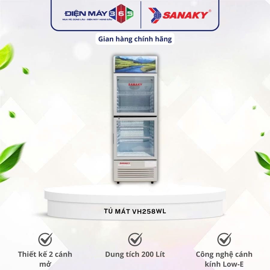 Tủ mát Sanaky 200 lít VH258WL 3 Tủ mát Sanaky 200 lít VH258WL