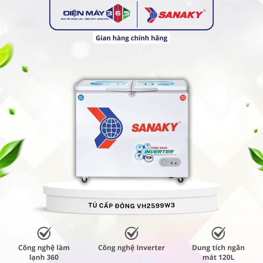 Tủ Đông SANAKY VH2599W3 3 Tủ Đông SANAKY VH2599W3