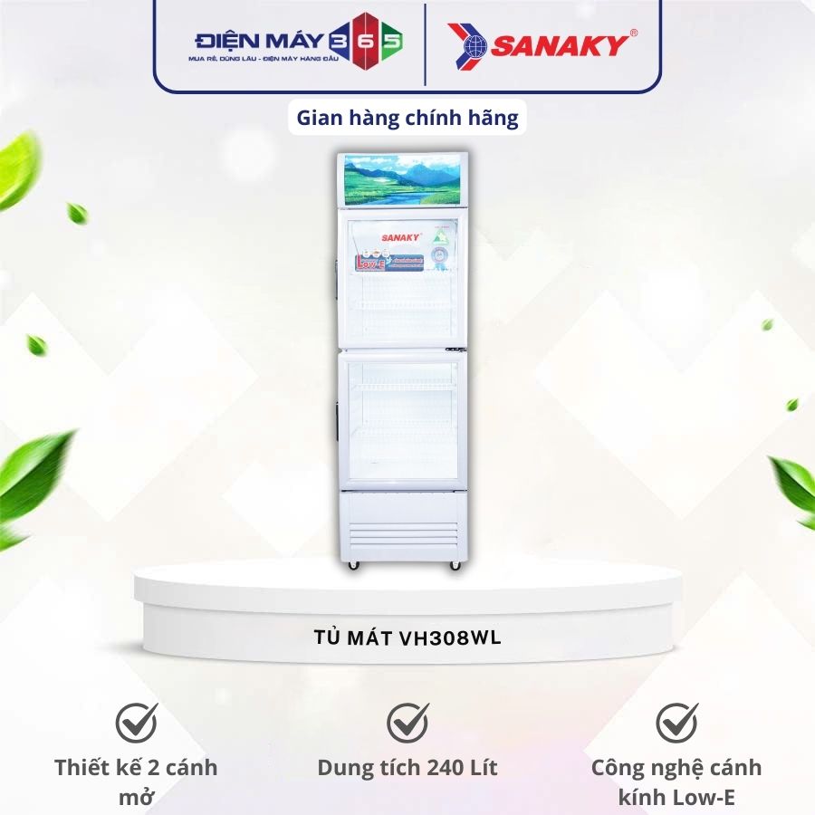 Tủ mát Sanaky 240 lít VH308WL 3 Tủ mát Sanaky 240 lít VH308WL