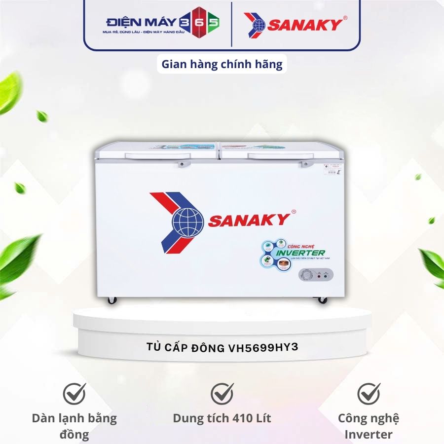 Tủ đông Sanaky Inverter 410 lít VH5699HY3 3 Tủ đông Sanaky Inverter 410 lít VH5699HY3