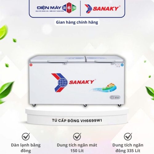 Tủ đông Sanaky 485 lít VH6699W1