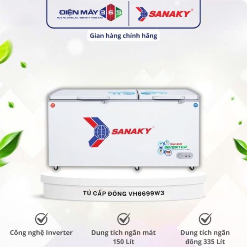 Tủ đông Sanaky Inverter 485 lít VH6699W3