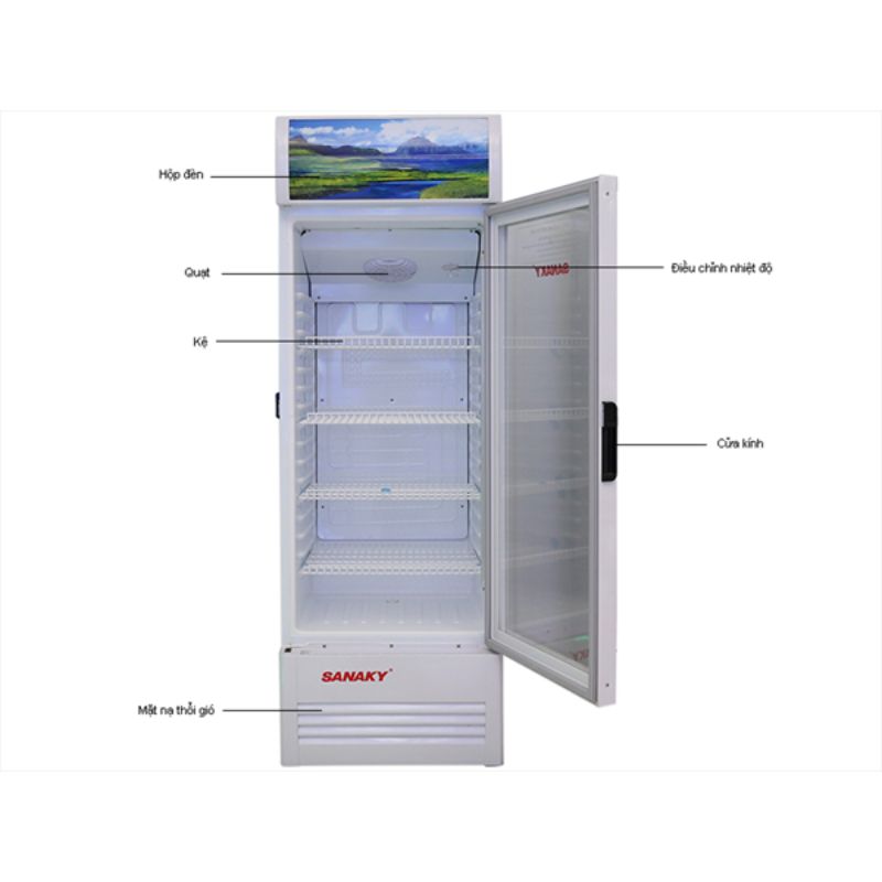 Tủ mát Sanaky 290 lít VH358KL 4 Cánh tủ mát Sanaky 290 lít VH358KL
