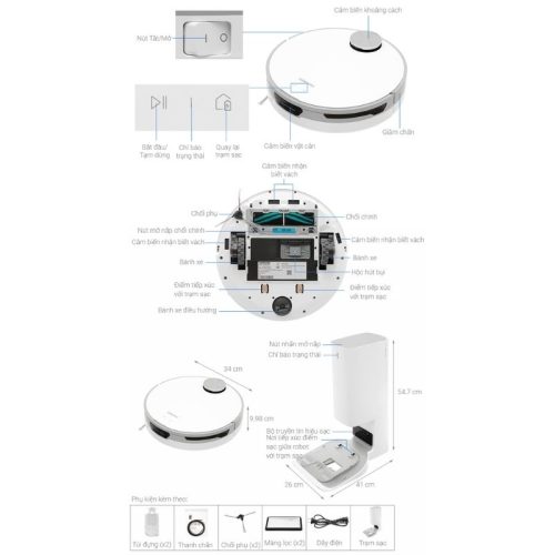 Robot hút bụi Samsung VR30T85513W/SV 9 Kích Thước Robot hút bụi Samsung VR30T85513W/SV