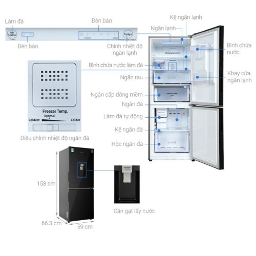 Tủ lạnh Samsung Inverter 276 lít RB27N4190BU/SV 9 Kích Thước Tủ lạnh Samsung Inverter 276 lít RB27N4190BU/SV