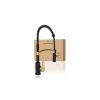 Vòi rửa bát Wasserwerk WK 3 black/matt gold, with spiral spring 700558