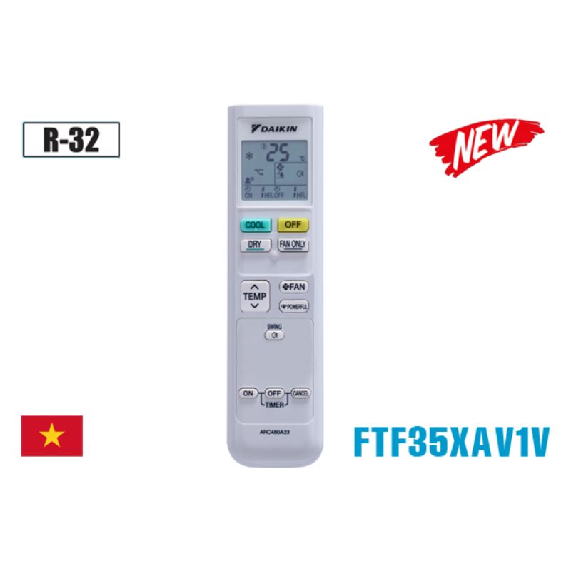 Điều hòa Daikin 12000 BTU FTF35XAV1V 5 Điều khiển điều hòa Daikin 12000 BTU FTF35XAV1V