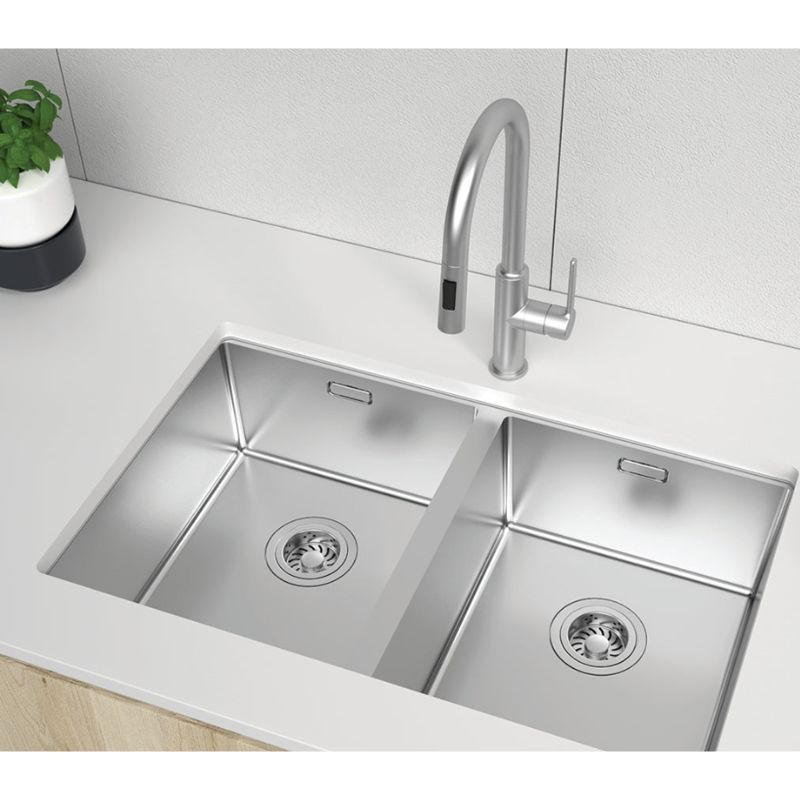 Chậu Rửa Chén Bát Inox HS24-SSN2S-750 Hafele 567.24.427 5 Hình Ảnh Chậu Rửa Chén Bát Inox HS24-SSN2S-750 Hafele 567.24.427