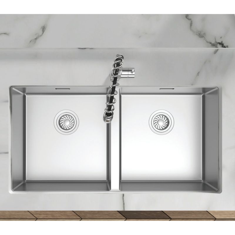 Chậu Rửa Chén Bát Inox HS24-SSN2S-870 Hafele 567.24.437 6 Hình ảnh Chậu Rửa Chén Bát Inox HS24-SSN2S-870 Hafele 567.24.437
