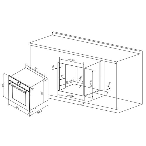 LÒ NƯỚNG HAFELE HC-O811B 495.10.035 10 4 2