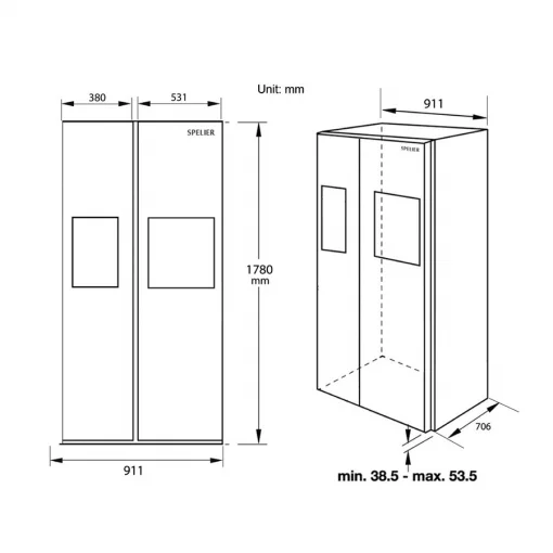 TỦ LẠNH SPELIER SPO 570 IT 2 TỦ LẠNH SPELIER SPO 570 IT - Ảnh 2