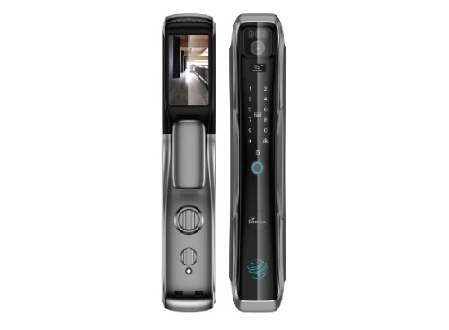 Khóa thông minh nhận diện khuôn mặt Face ID_3D màu xám ánh sao Demax SL918GS