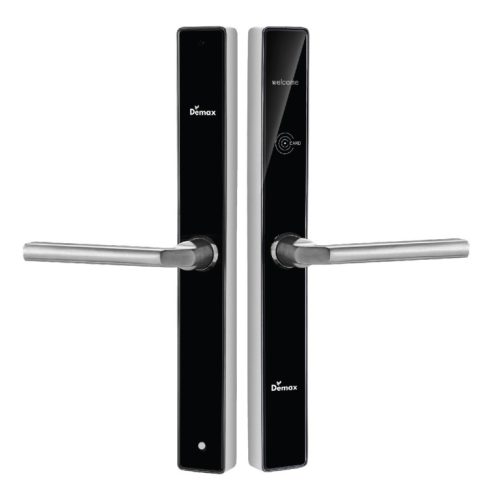 Khóa khách sạn tích hợp đầu đọc thẻ Demax EHL330AG xám nhôm