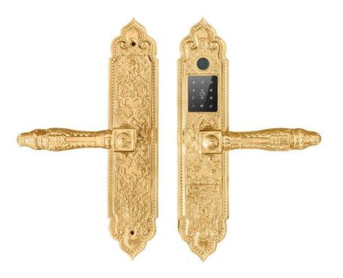 Khóa biệt thự tân cổ điển dùng cho cửa phòng Demax EL350 24K GOLD