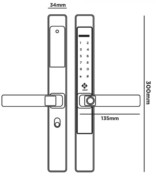 Khóa điện tử Hubert HB CN68 Silver gray 4 Khóa điện tử Hubert HB CN68 Silver gray - Ảnh 2