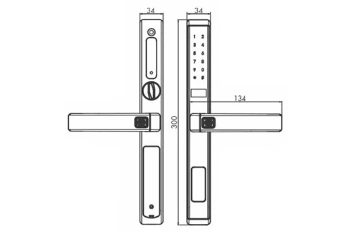 Khóa điện tử Hubert HB CN77 Gray 5 Khóa điện tử Hubert HB CN77 Gray - Ảnh 3