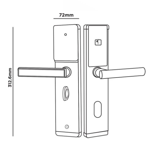 Khóa điện tử Hubert HB KSCG77 Black 4 Khóa điện tử Hubert HB KSCG77 Black - Ảnh 2