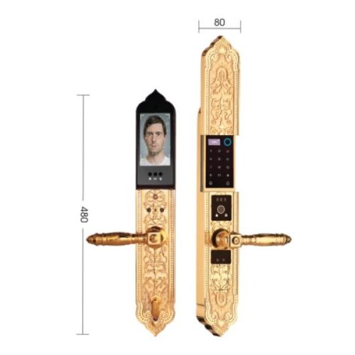 Khóa đại sảnh - biệt thự mạ vàng 24K Demax EL9862 GOLD APP WIFI
