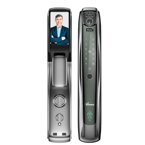 Khóa thông minh nhận diện khuôn mặt Face ID_3D màu xám ánh sao Demax SL920GS