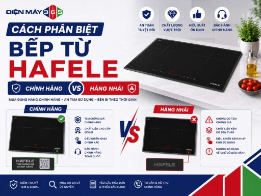 Cach phan biet bep tu Hafele chinh hang va hang nhai