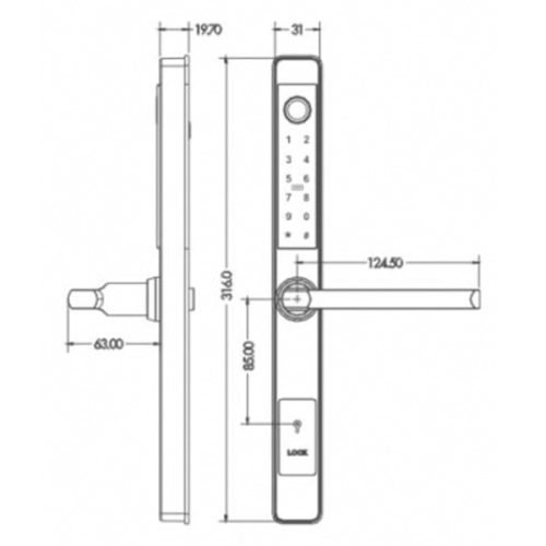 Khóa Điện Tử Hubert HB KS79 Black 5 Khoa the tu Hubert HB KS79 BLACK 1
