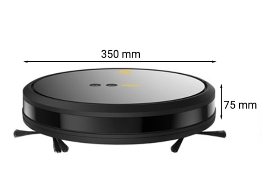 Robot hút bụi HB D68 Black (Serie 2) 4 Robot hút bụi HB D68 Black (Serie 2) - Ảnh 2