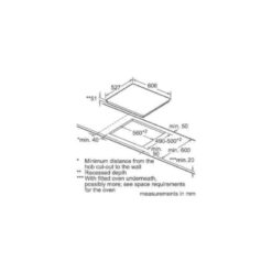 Bếp từ kết hợp hồng ngoại Bosch PIN675N17E 8 Kích thước của Bếp từ kết hợp hồng ngoại Bosch PIN675N17E