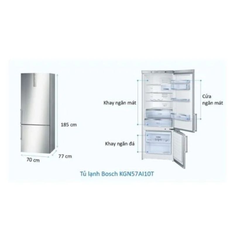 Ảnh kích thước tủ lạnh Bosch KGN57AI10T Ảnh kích thước tủ lạnh Bosch KGN57AI10T