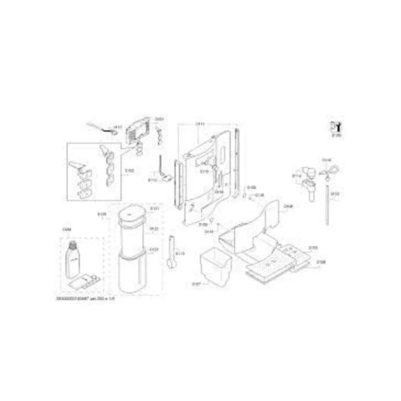 Kích thước của Máy pha cà phê Bosch TES70621RW Kích thước của Máy pha cà phê Bosch TES70621RW