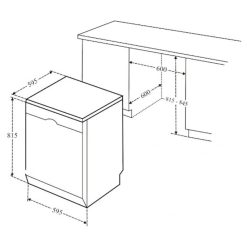 Máy rửa bát Bosch SMS63L02EA 8 Kích thước máy rửa bát Bosch SMS63L02EA