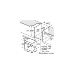 Lò nướng Bosch HRG635BS1 6 Kích thước của Lò nướng Bosch HRG635BS1