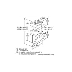 Máy hút mùi nghiêng Bosch DWK068G61B 5 Kích thước của Máy hút mùi nghiêng Bosch DWK068G61B