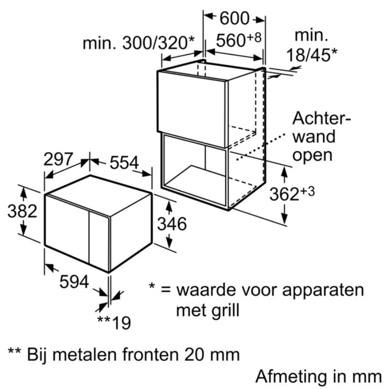 Ảnh kích thước lò vi sóng Bosch HMT72M654 Ảnh kích thước lò vi sóng Bosch HMT72M654