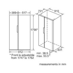 Tủ lạnh side by side Bosch KAN92LB35 6 Kích thước tủ lạnh side by side Bosch KAN92LB35