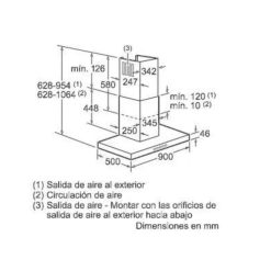 Máy hút mùi Bosch DWB097A50 5 Kích thước máy hút mùi Bosch DWB097A50