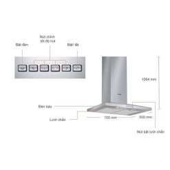 Máy hút khóI khử mùI Bosch DWW077A50B 3 Kích thước máy hút khóI khử mùI Bosch DWW077A50B