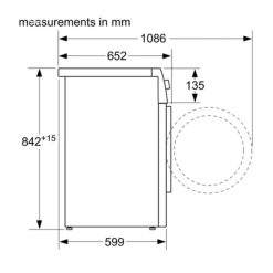 Máy sấy quần áo Bosch WTN86201PL 6 Kích thước máy sấy quần áo Bosch WTN86201PL