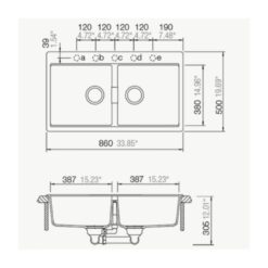 Chậu rửa chén bát Bosch HMH.HORIZONT N200 2 KÍCH THƯỚC CHẬU RỬA CHÉN BÁT BOSCH HMH.HORIZONT N200