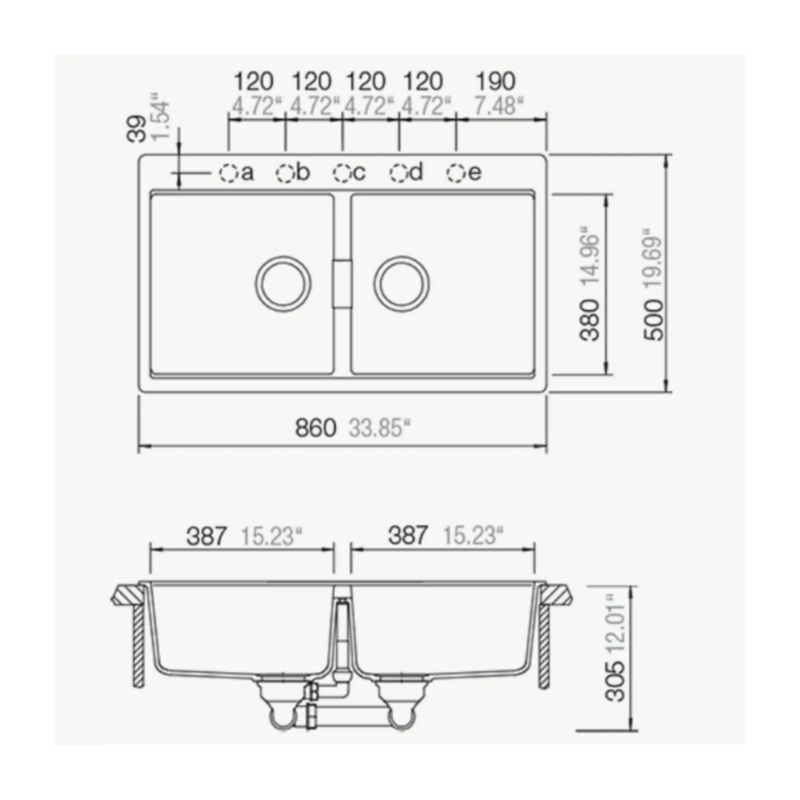 KÍCH THƯỚC CHẬU RỬA CHÉN BÁT BOSCH HMH.HORIZONT N200 KÍCH THƯỚC CHẬU RỬA CHÉN BÁT BOSCH HMH.HORIZONT N200