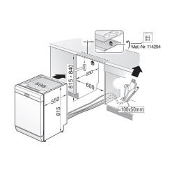 Máy rửa bát Bosch SMS88TW05E 6 Kích thước máy rửa bát Bosch SMS88TW05E