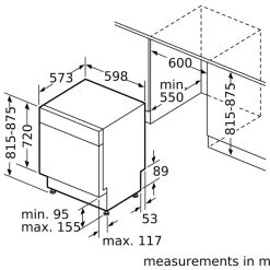 Máy rửa bát Bosch SMU4HCS48E 6 Kích thước máy rửa bát Bosch SMU4HCS48E