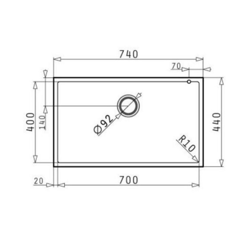 kích thước của Chậu rửa bát Bosch Pyragranite Tetragon 1B kích thước của Chậu rửa bát Bosch Pyragranite Tetragon 1B