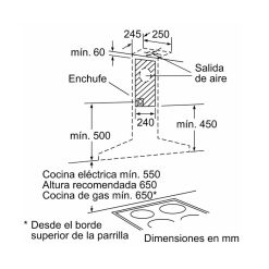 Máy hút mùi Bosch DWW07D650 5 Hình ảnh 2D Bosch DWW07D650