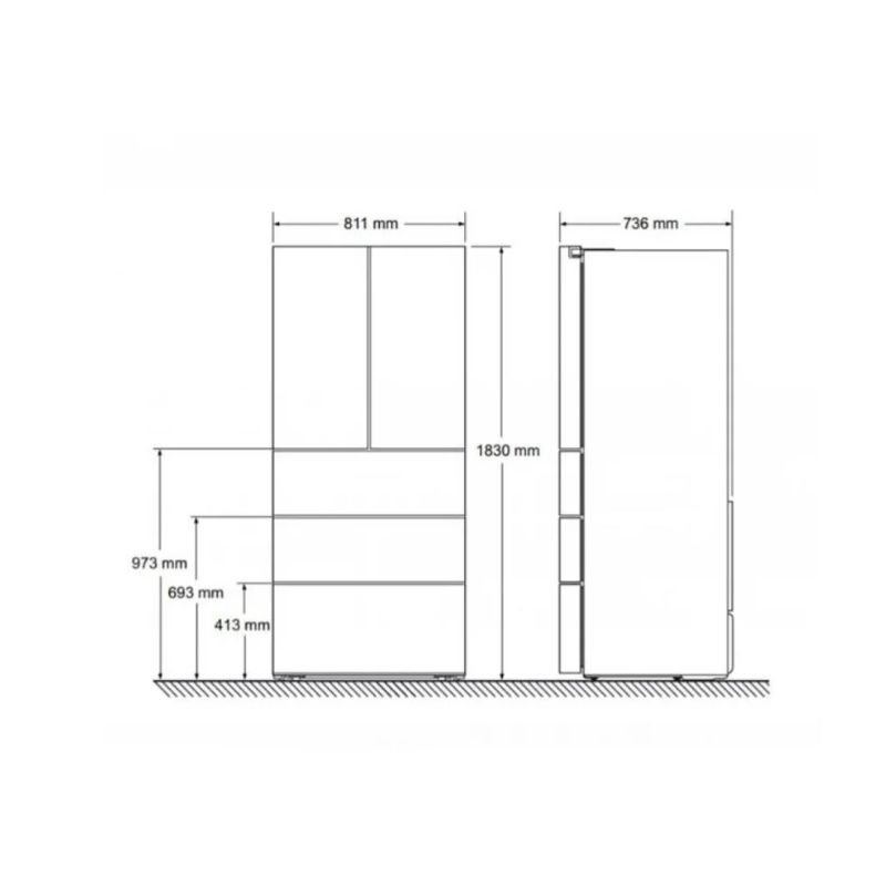 Hình ảnh 2D Bosch KFN86AA76J Hình ảnh 2D Bosch KFN86AA76J