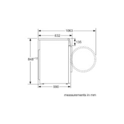 Máy giặt quần áo Bosch WAU28440SG 5 Kích thước của Máy giặt quần áo Bosch WAU28440SG